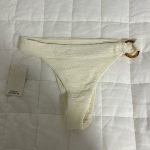 NWT Monday Swimwear Antigua Bottom in Ivory Crinkle